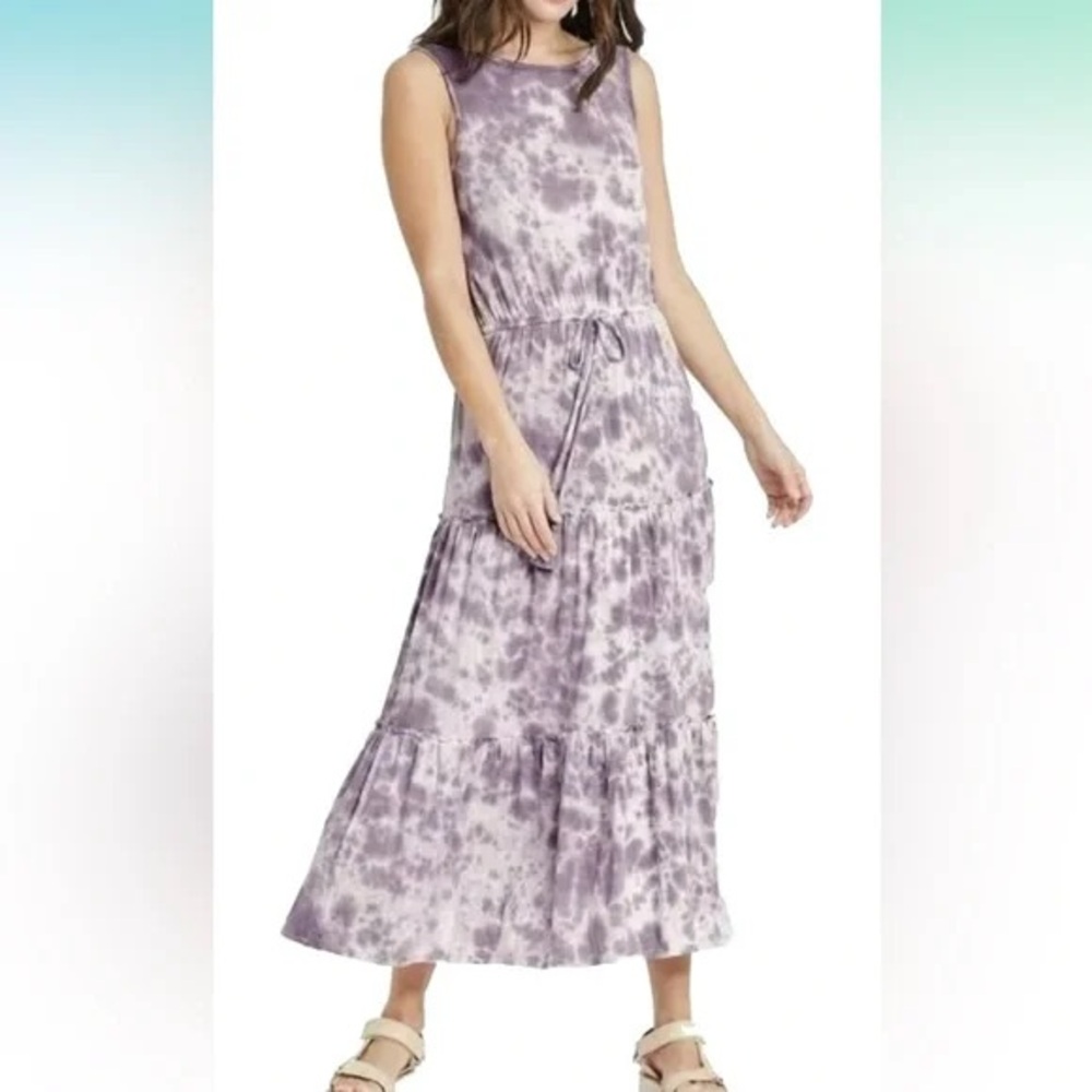 Knox Rose Purple Tie-Dye Sleeveless Maxi Dress